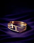 Geometric Crystal Gold Bangle