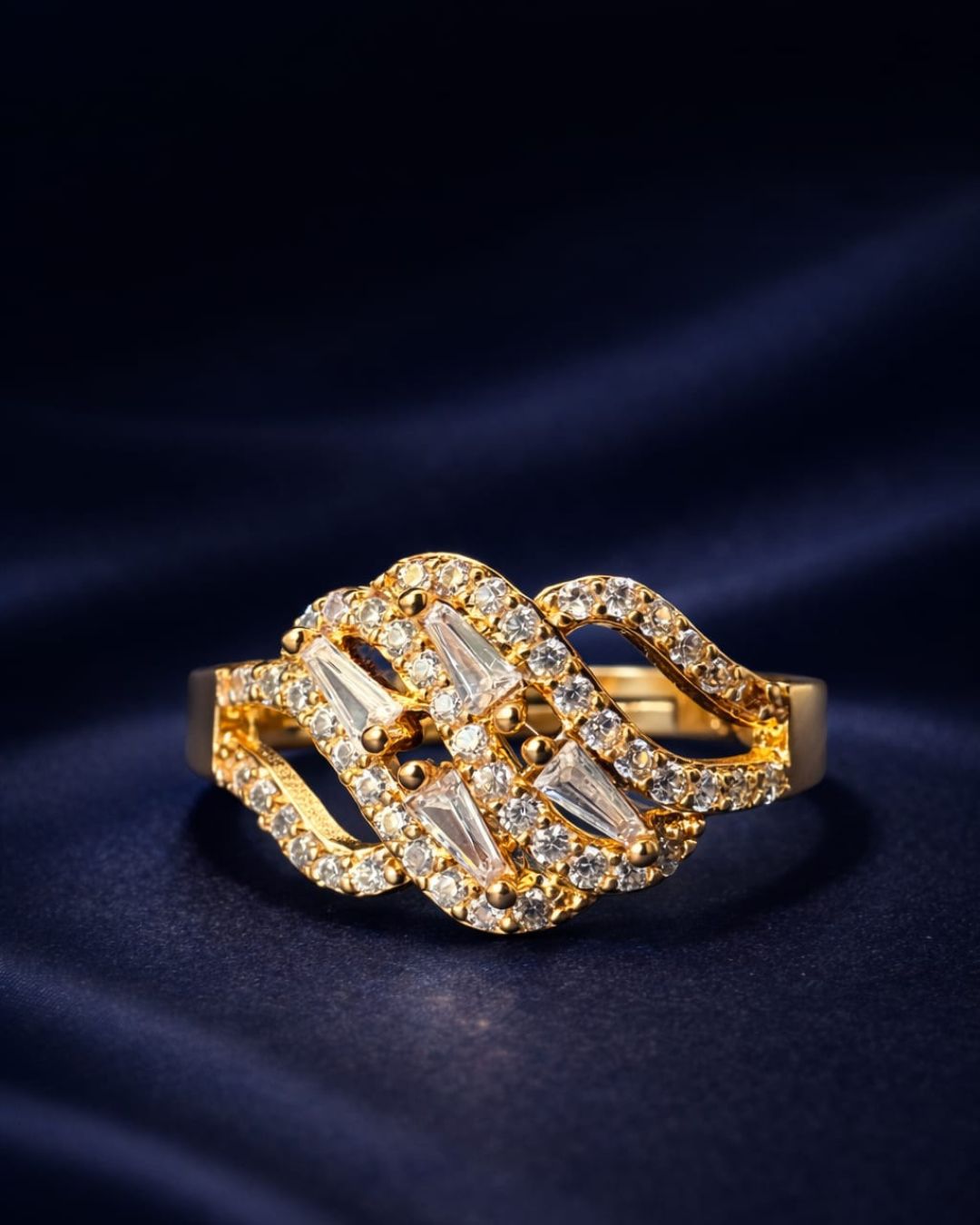 Infinity Crystal Adjustable Ring